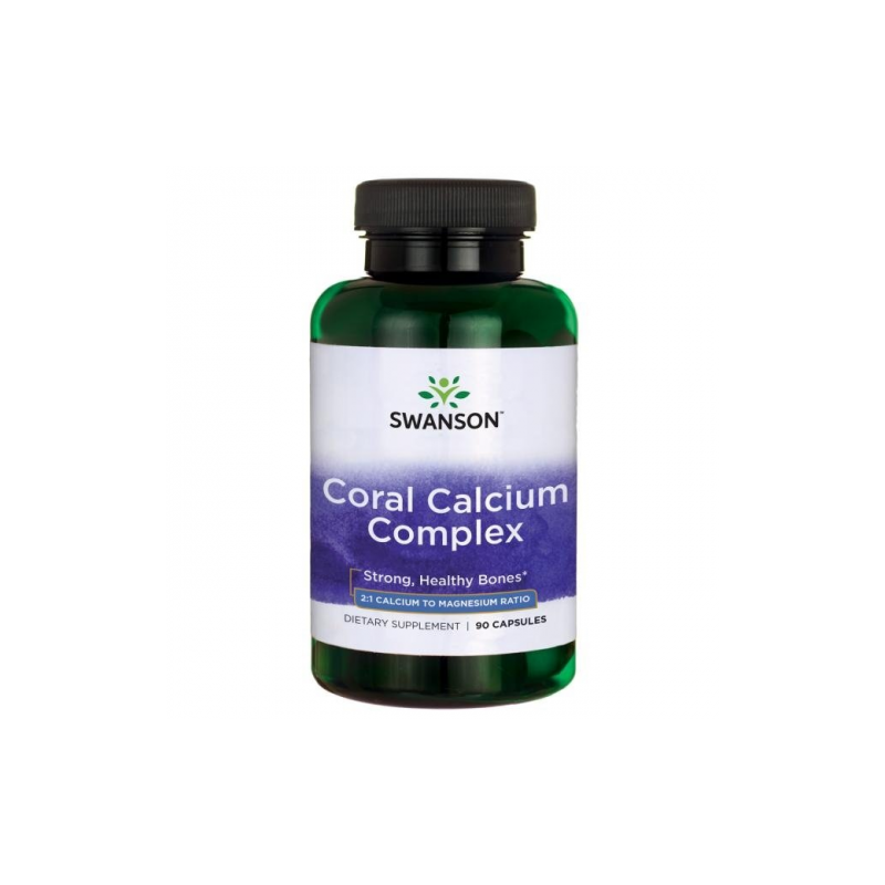 Coral Calcium Complex with Vitamin D and Magnesium, Swanson, 375mg, 90 capsules
