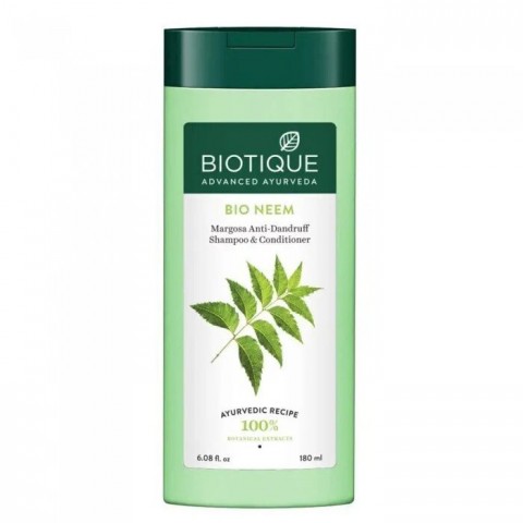 Shampoo and conditioner Neem Margosa Anti-Dandruff, Biotique, 340 ml