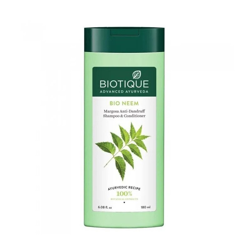 Shampoo and conditioner Neem Margosa Anti-Dandruff, Biotique, 340 ml