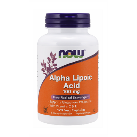 Food supplement Alpha Lipoic Acid, NOW, 100mg, 120 capsules