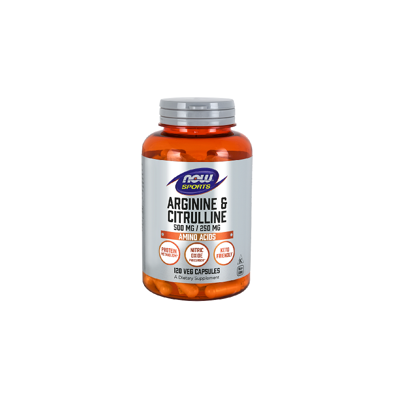Food supplement Arginine Citrulline, NOW, 750mg, 120 capsules