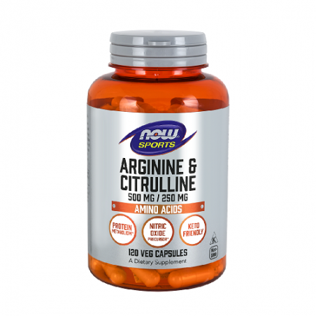 Food supplement Arginine Citrulline, NOW, 750mg, 120 capsules