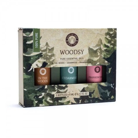 Aromatherapy Set of Essential Oils Woodsy, Song of India