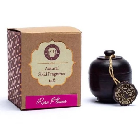 Home Fragrance cream Rose in rosewood jar, Song of India, 6g