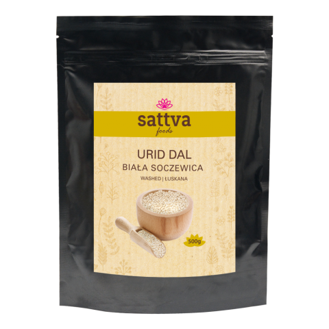 Urid Dal beans, washed, Sattva Foods, 500 g