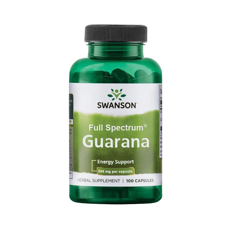 Пищевая добавка Guarana, Swanson, 500 мг, 100 капсул