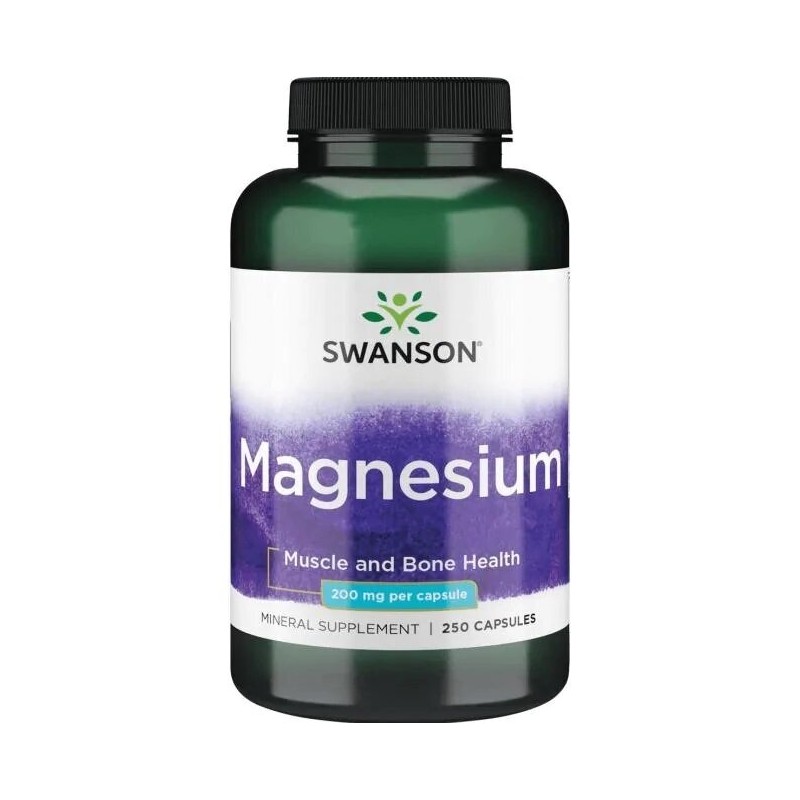 Magnesium, Swanson, 200mg, 250 capsules