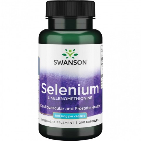 Selenium L-Selenomethionine, Swanson, 100mcg, 200 capsules