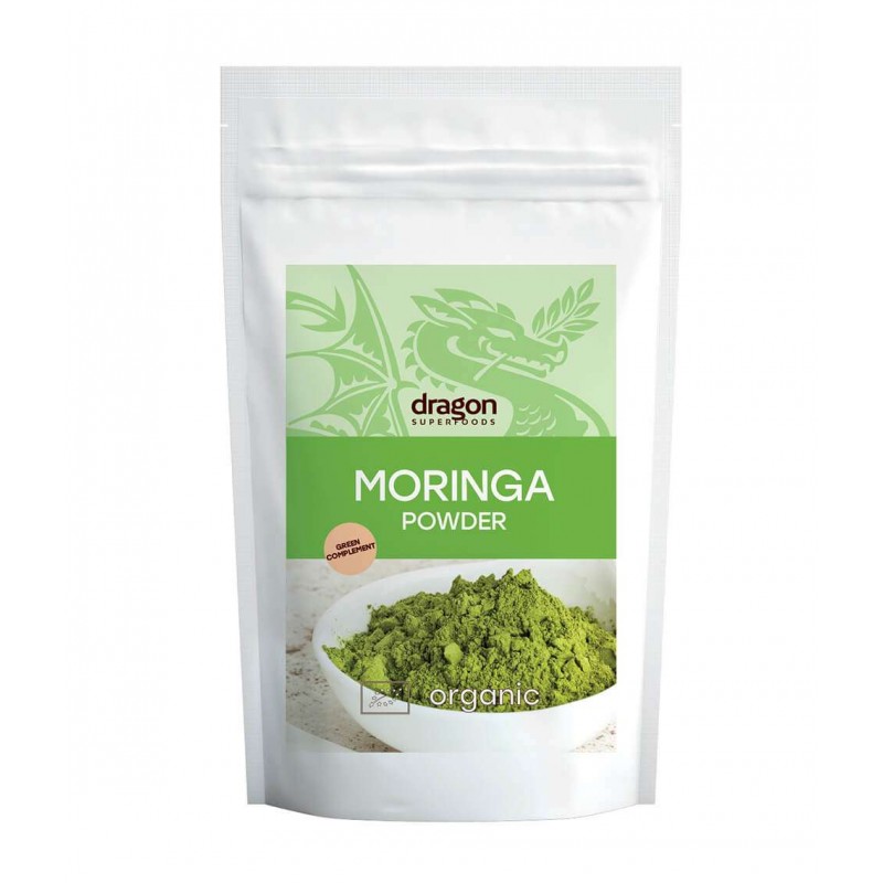 Moringa powder, organic, Dragon Superfoods, 200g