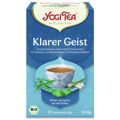 Spiced tea Ginkgo Klarer Geist, Yogi Tea, organic, 17 bags