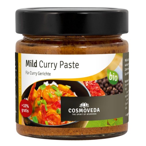 Mild Curry paste, organic, Cosmoveda, 175 g