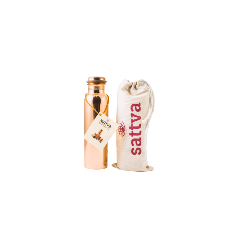 Classic copper drink-bottle Plain, Sattva Ayurveda, 650ml