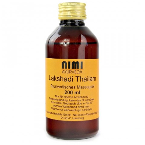 Soothing body massage oil Lakshadi Thailam, Nimi Ayurveda, 200 ml