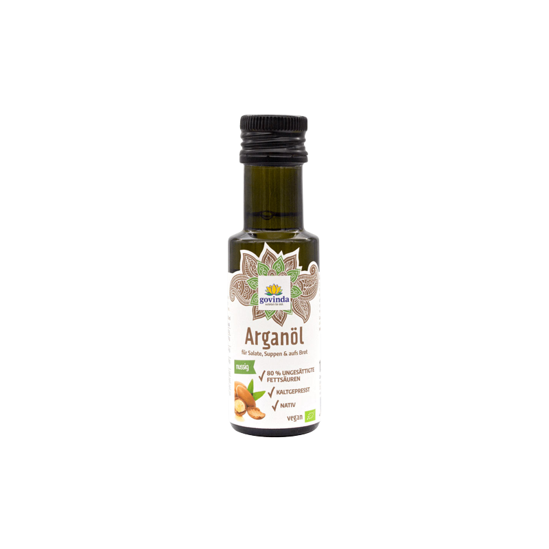 Argan oil natural, organic, first cold pressed, Govinda, 100ml