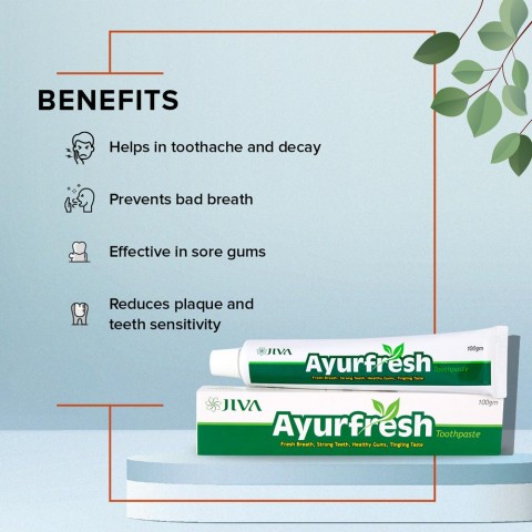 Ayurfresh Ayurvedic toothpaste, Jiva Ayurveda, 100g