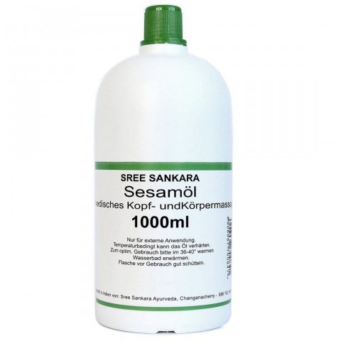 Black and white sesame oil, first cold pressed, Sree Sankara, 1 ltr