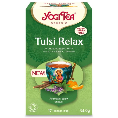 Spiced tea Tulsi Relax, Yogi Tea, 17 packets