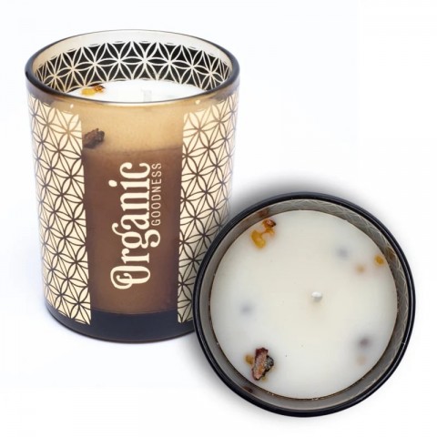 Ароматическая свеча из соевого воска с ладаном и миррой, Organic Goodness