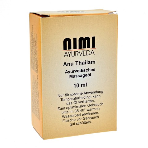 Nasal oil Anu Thailam, Nimi Ayurveda, 10 ml