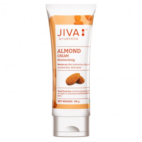 Moisturizing facial skin cream Almond Cream, Jiva Ayurveda, 100g