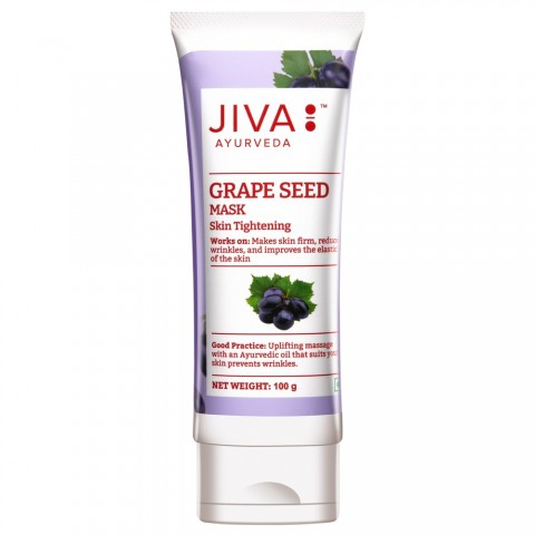 Moisturizing and regenerating face mask with grape seeds Grape Seed, Jiva Ayurveda, 100g