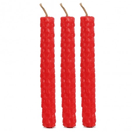 Red Beeswax Spell Candles, 6 pcs.
