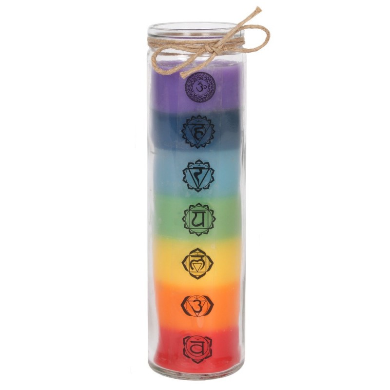 Tall chakra candle, 20 cm