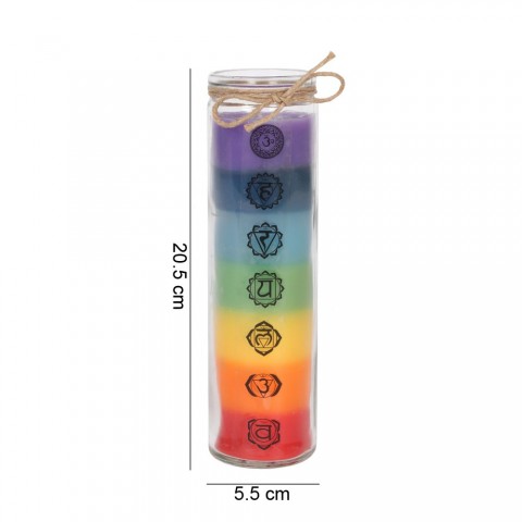 Tall chakra candle, 20 cm