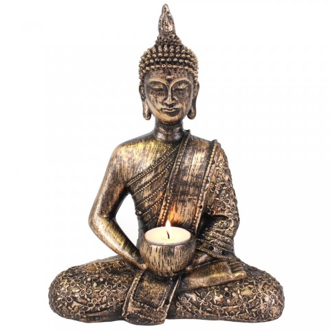 Tealight holder Seated Thai Buddha, 27cm
