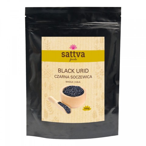 Black beans Urid Black Whole, Sattva Foods, 500g