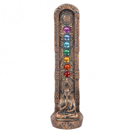 Chakra & Buddha incense stick holder, 24 cm