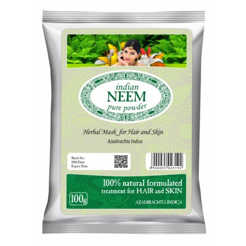 Indian Neem Natural Powder for Hair Care, 100g