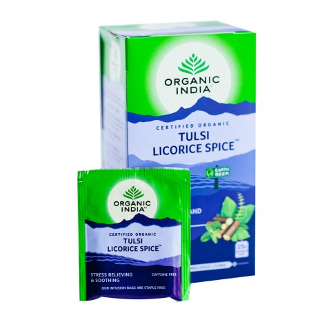 Ayurvedic Tea Tulsi Licorice Spice, Organic India, 25 packets