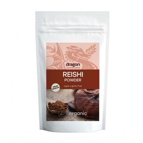 Reishi mushrooms, powder, organic, Dragon Superfoods, 100g