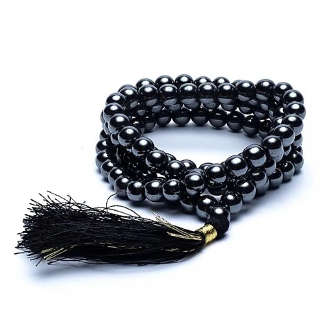 Black Agate Beads Mala AA quality, 108 beads