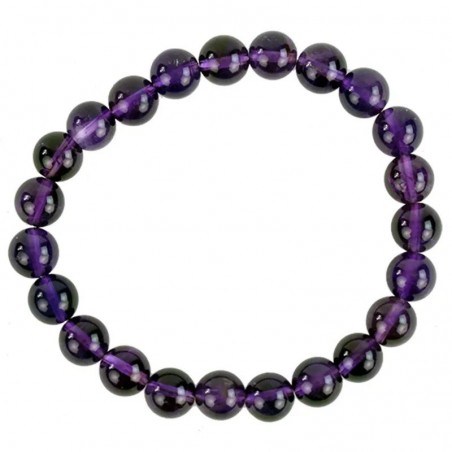 Amethyst bracelet, 8 mm