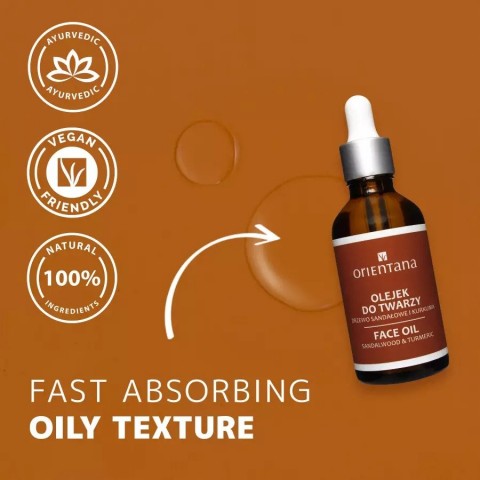 Facial Oil Sandalwood & Turmeric, Orientana, 50ml