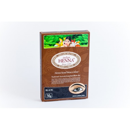 Краска для бровей натуральной черной хной Brow Black, Indian Henna, 50г Краска для бровей натуральной черной хной Brow Black, Indian Henna, 50г