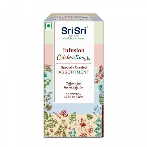 Ayurvedic Herbal Tea Set Infusion Celebration, Sri Sri Tattva, 20 packets