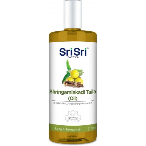 Oil for strong and long hair Bhringamlakadi Taila, Sri Sri Tattva, 100ml
