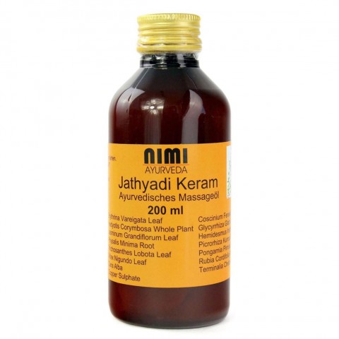 Body and head massage oil Jathyadi Keram, Nimi Ayurveda, 200 ml