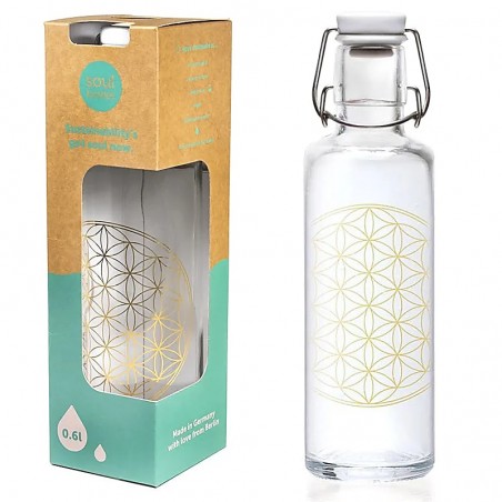 Glass bottle-flask Flower of Life, Soulbottle, 600ml