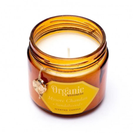 Scented soy wax candle Sandalwood, Organic Goodness, 200g