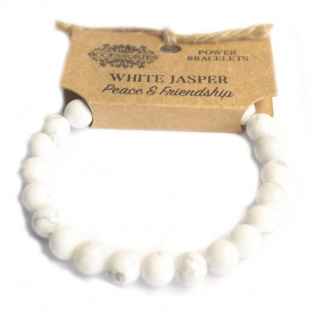 Energy bracelet for peace and friendship White Jasper