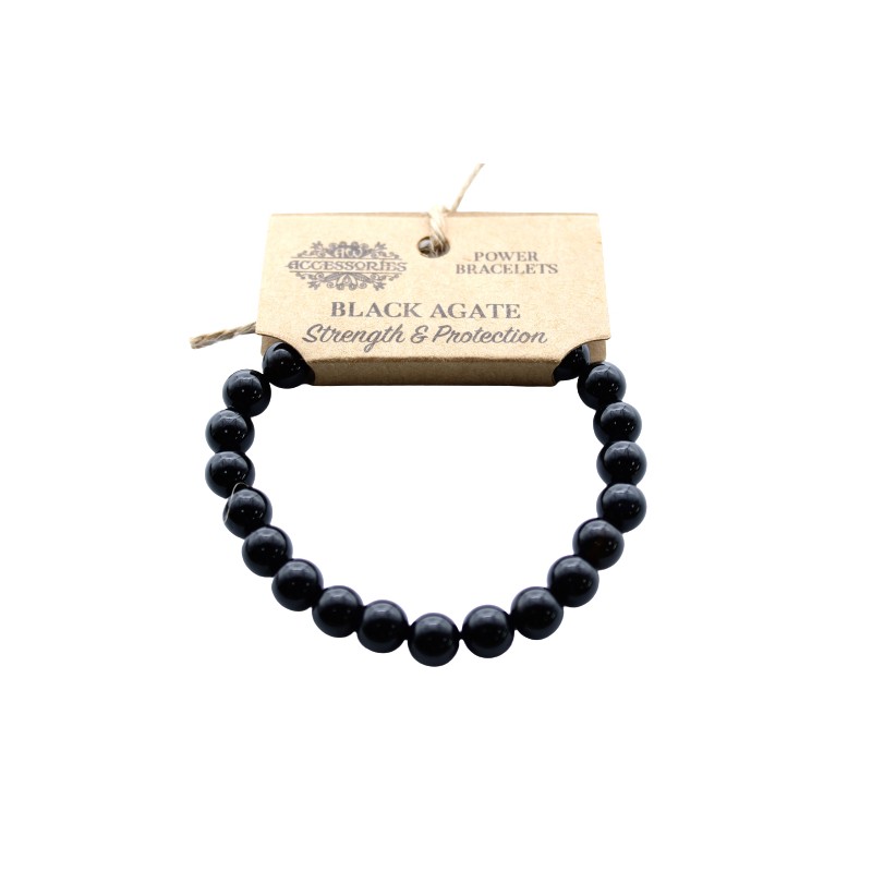 Buy Black Agate 4mm, 6mm, 8mm, 10mm or 12mm Beaded Intention Bracelet,  Healing Jewelry Protective, Good Fortune, Calming Online in India - Etsy