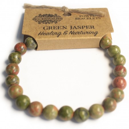 Energy bracelet for healing and nurturing Green Jasper