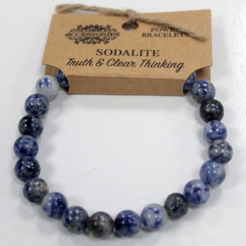 Coconut and Sodalite Beaded Bracelet