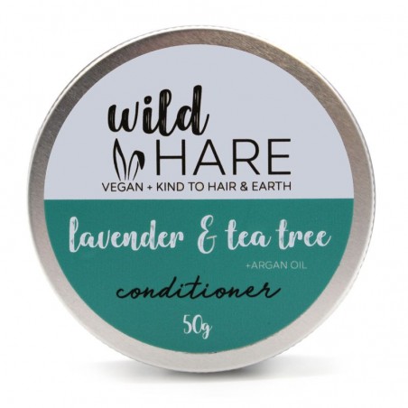 Hard hair conditioner with tea tree and lavender, Wild Hare, 60g