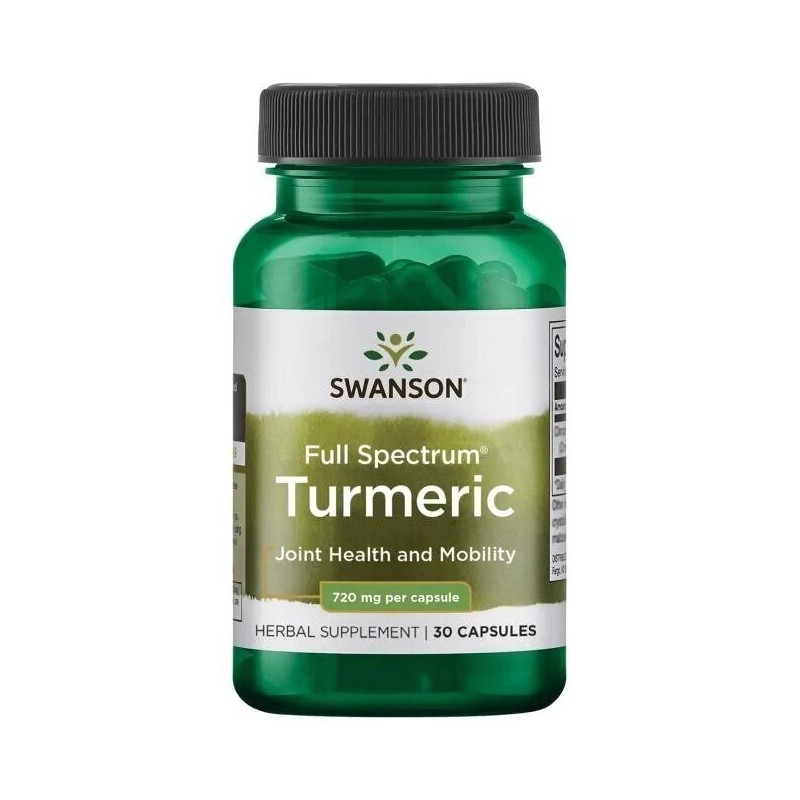 Turmeric, Swanson, 720 mg, 30 capsules