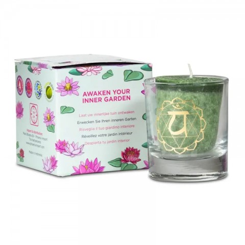 Anahata 4th Chakra Scented Candle in gift box, Yogi Yogini